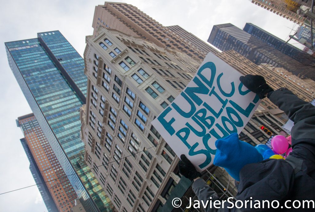 3/4/2017 - People’s March for Education Justice in NYC. Photo by Javier Soriano/www.JavierSoriano.com