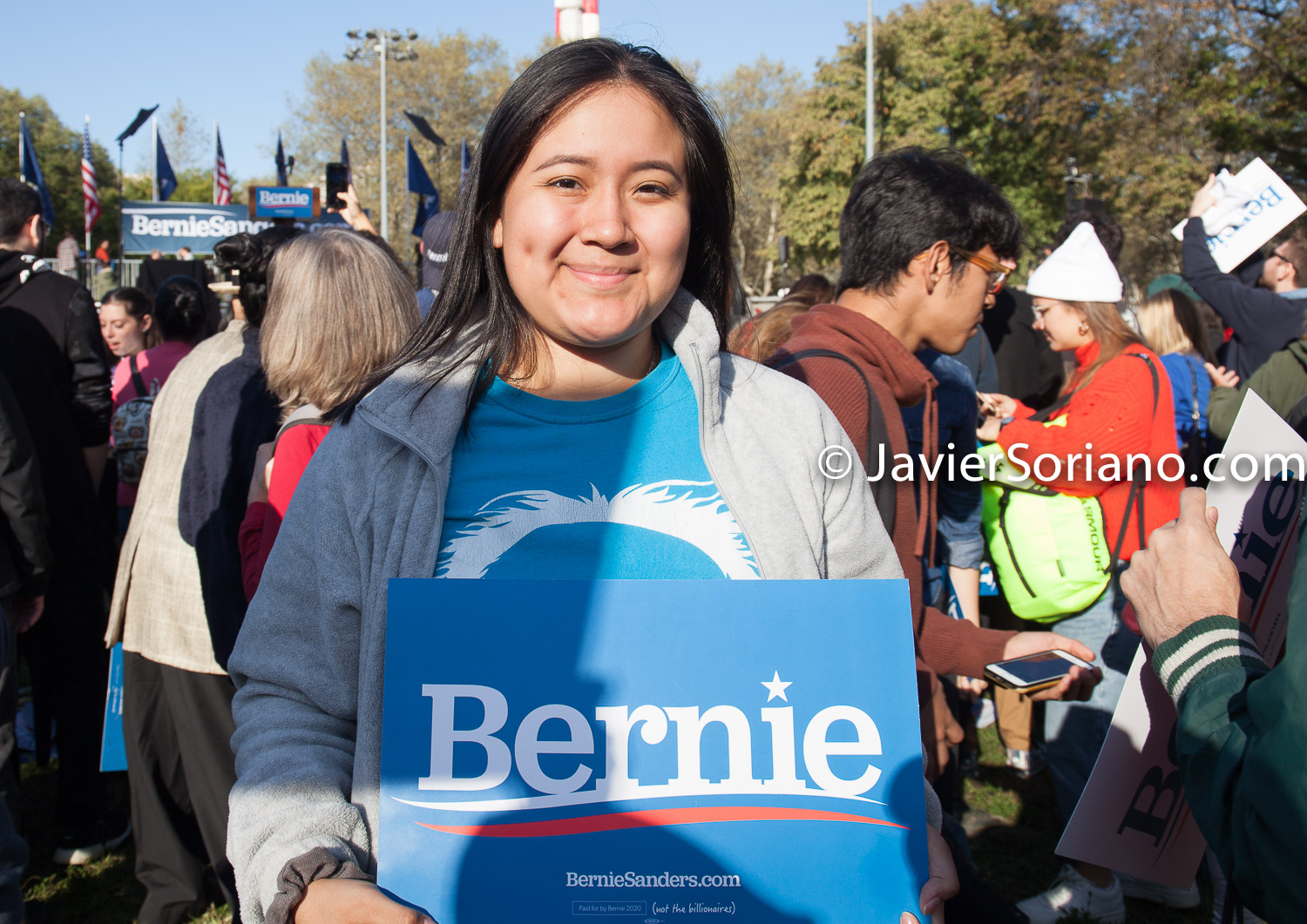Saturday, October 19, 2019. Queens, New York City - Bernie Sanders had a rally in Queens today. Almost 26 thousand people attended the event. Photo by Javier Soriano/www.JavierSoriano.com