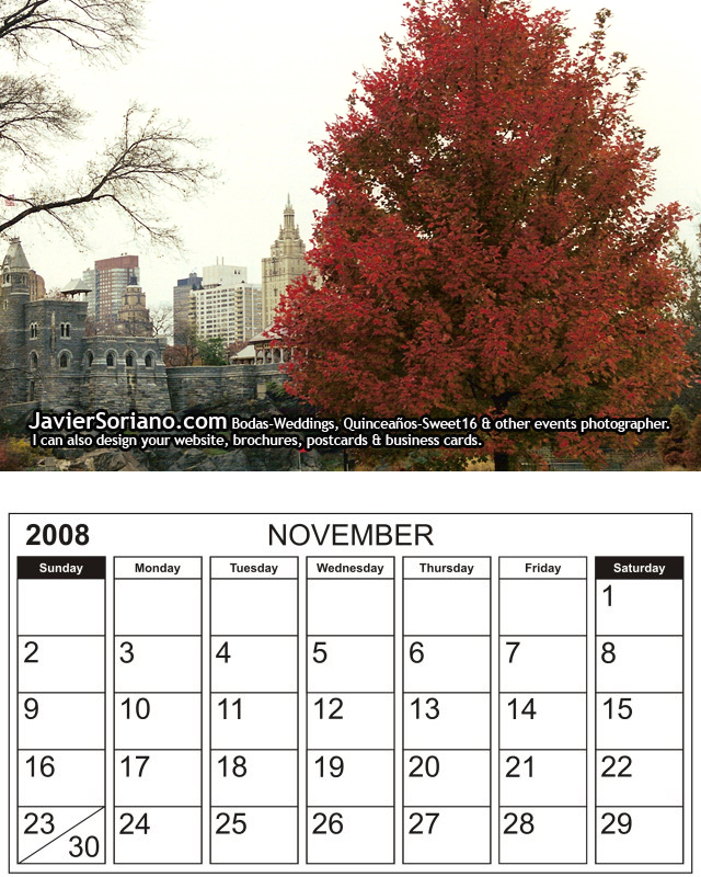 Javier Soriano: calendario gratis 2008, free 2008 calendar. Hermosas fotos  - beautiful photos. U.S. Legal Federal Holidays 2008. 2008-2009 U.S.  Daylight Savings Time.