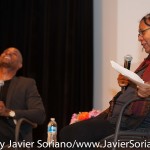 10/08/2015 NYC. The New School - bell hooks and Charles Blow.
Photo by Javier Soriano/http://www.JavierSoriano.com/