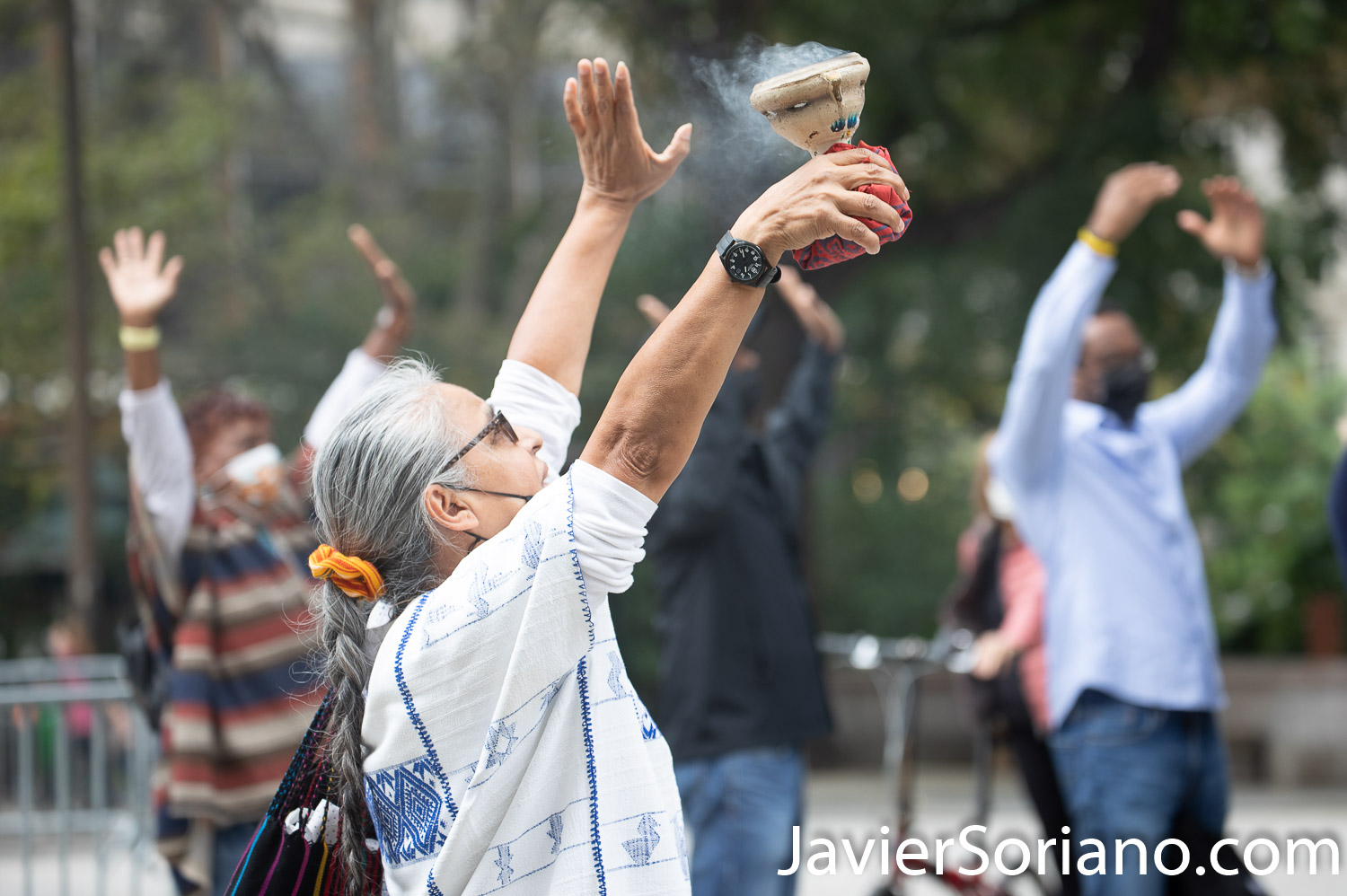 Sunday, October 11, 2020. Manhattan, New York City - 13th Annual Indigenous Day of Remembrance. Instead of celebrating Día de la Raza or Columbus Day, we celebrate Indigenous Peoples’ Day. Photo by Javier Soriano/www.JavierSoriano.com