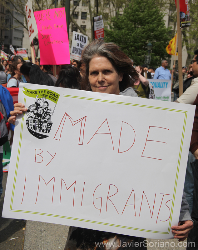 Sunday, May 1, 2011. New York City - May Day — International Workers’ Day. Foley Square Park, NYC.  Domingo 1 de mayo de 2011. Ciudad de Nueva York - May Day - Día Internacional de los Trabajadores. Foley Square Park, NYC.  Photo by Javier Soriano/www.JavierSoriano.com
