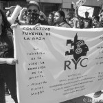 Thursday, May 1, 2014. New York City – International Workers' Day or May Day. Colectivo Juvenil de la Raza. "La rebeldía es la vida, la sumisión es la muerte"_Ricardo Flores Magón. Manifestantes marchando a diferentes lugares en Manhattan y al Union Square Park. 

Jueves 1 de mayo de 2014. Ciudad de Nueva York: Día Internacional de los Trabajadores o May Day. 

Photo by Javier Soriano/JavierSoriano.com