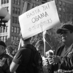 Thursday, May 1, 2014. New York City – International Workers' Day or May Day. 

Jueves 1 de mayo de 2014. Ciudad de Nueva York: Día Internacional de los Trabajadores o May Day. "Basta ya Obama. #NiUnoMas". 

Photo by Javier Soriano/JavierSoriano.com