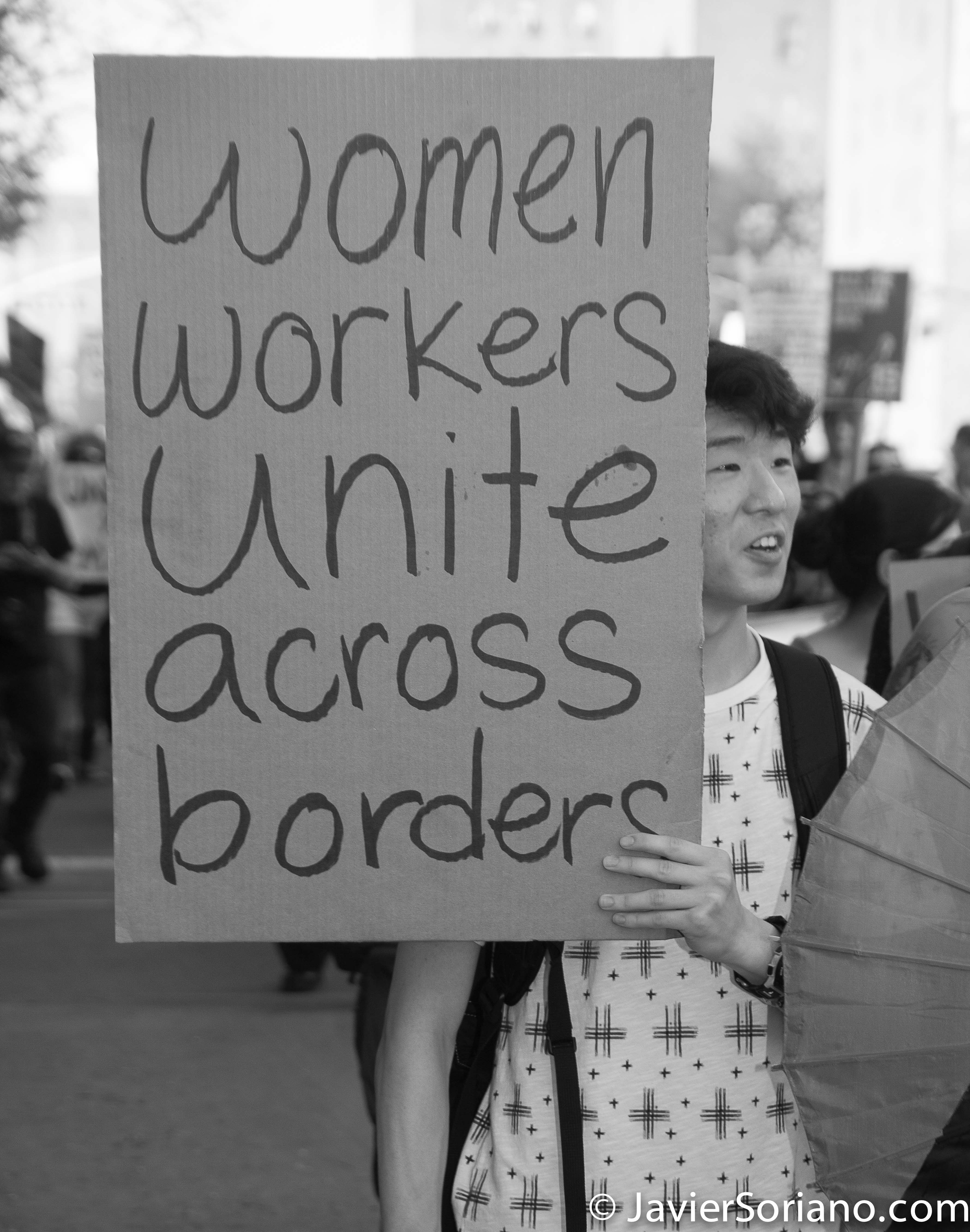 Thursday, May 1, 2014. New York City – International Workers' Day or May Day. "Women workers unite across borders" Jueves 1 de mayo de 2014. Ciudad de Nueva York: Día Internacional de los Trabajadores o May Day. Photo by Javier Soriano/JavierSoriano.com