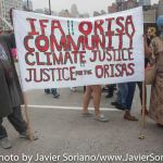 Sunday, September 21, 2014 - People’s Climate March. "IFA. Orisa community. Climate justice. Justice for the Orishas."