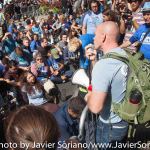 9/22/2014. NYC - A man speaks to the protesters (Un hombre habla a los manifestantes).
