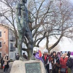 11/27/2014. Plymouth Rock, Massachusetts - 45th National Day Of Mourning dedicated to Leonard Peltier. Photo by Javier Soriano/www.JavierSoriano.com