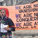 11/27/2014. Plymouth Rock, Massachusetts - 45th National Day Of Mourning dedicated to Leonard Peltier. Photo by Javier Soriano/www.JavierSoriano.com