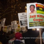 12/19/2014 City Hall, NYC - Protestors against police brutally say, "Justice for Ramarley." "Jail killer cops!"
Photo by Javier Soriano/www.JavierSoriano.com