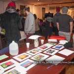 1/23/2015 NYC - I donated positive postcards (you can see them on the table).
Photo by Javier Soriano/www.JavierSoriano.com