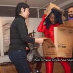 1/23/2015 NYC - Fay Chiang, Fauziya and a friend.
Photo by Javier Soriano/www.JavierSoriano.com