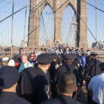 55/14/2015 - March across the Brooklyn Bridge. People demand stronger rent laws and affordable housing for New Yorkers.
(These are NYPD police officers.)
Photo by Javier Soriano/http://www.JavierSoriano.com/