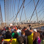 5/14/2015 - March across the Brooklyn Bridge. People demand stronger rent laws and affordable housing for New Yorkers.
Photo by Javier Soriano/http://www.JavierSoriano.com/