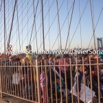 5/14/2015 - March across the Brooklyn Bridge. People demand stronger rent laws and affordable housing for New Yorkers.
Photo by Javier Soriano/http://www.JavierSoriano.com/