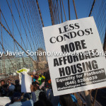 5/14/2015 - March across the Brooklyn Bridge. People demand stronger rent laws and affordable housing for New Yorkers.
Photo by Javier Soriano/http://www.JavierSoriano.com/