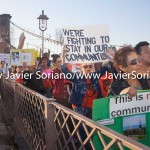 5/14/2015 - March across the Brooklyn Bridge. People demand stronger rent laws and affordable housing for New Yorkers.
Photo by Javier Soriano/http://www.JavierSoriano.com/