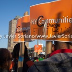 5/14/2015 - March across the Brooklyn Bridge. People demand stronger rent laws and affordable housing for New Yorkers.
Photo by Javier Soriano/http://www.JavierSoriano.com/