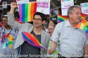 On Saturday, June 13, 2015, Brooklyn celebrated its LGBTQ community with a parade. Some of those who marched were NYC Mayor Bill de Blasio, Brooklyn Borough President Eric L. Adams, Public Advocate for NYC Letitia James, New York City Council Member Carlos Menchaca, New York City Council Member Corey Johnson, New York City Council Member Daniel Dromm, and others. Photo by Javier Soriano/http://www.JavierSoriano.com/