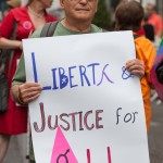 6/28/15 Manhattan - NYC Pride march 2015. 
People getting ready to march.
Photo by Javier Soriano/http://www.JavierSoriano.com/