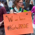 6/28/15 Manhattan - NYC Pride march 2015. 
People getting ready to march.
Photo by Javier Soriano/http://www.JavierSoriano.com/