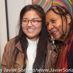 10/05/2015 NYC - bell hooks and a young woman who attended the conversation between bell, Theaster Gates and Laurie Anderson.  
Photo by Javier Soriano/http://www.JavierSoriano.com/