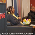 10/06/2015 NYC. The New School - bell hooks + Kevin Powell.
Photo by Javier Soriano/http://www.JavierSoriano.com/ 