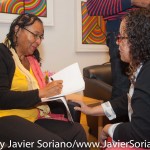 10/07/2015 NYC. The New School - bell hooks signing one her books. 
Photo by Javier Soriano/http://www.JavierSoriano.com/