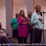 10/08/2015 NYC. The New School - People who attended the conversation between bell hooks and Charles Blow ask questions to bell and Charles.

Photo by Javier Soriano/http://www.JavierSoriano.com/