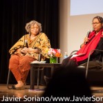 10/09/2015 NYC. The New School - Right to left: bell hooks + Beverly Guy-Sheftall.

Photo by Javier Soriano/http://www.JavierSoriano.com/