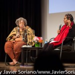 10/09/2015 NYC. The New School - Right to left: bell hooks + Beverly Guy-Sheftall.

Photo by Javier Soriano/http://www.JavierSoriano.com/