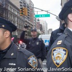 10/24/2015 NYC -  NYPD Police officers during the protest against police brutality in the United States of America.

Photo by Javier Soriano/http://www.JavierSoriano.com/
