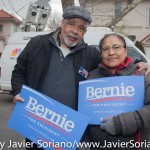Friday, April 8, 2016. Flatbush. Brooklyn, New York City - Bernie Sanders supporters.

Photo by Javier Soriano/http://www.JavierSoriano.com/