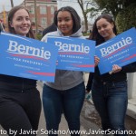 Friday, April 8, 2016. Flatbush. Brooklyn, New York City - Bernie Sanders supporters.

Photo by Javier Soriano/http://www.JavierSoriano.com/