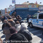 Sunday, April 10, 2016. Coney Island. Brooklyn, NYC - Bernie Sanders supporters.

Photo by Javier Soriano/http://www.JavierSoriano.com/