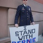 Wednesday, April 13, 2016. Washington Square Park. Manhattan, NYC - Captain Ray Lewis, a Bernie Sanders supporter.

Photo by Javier Soriano/http://www.JavierSoriano.com/