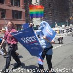 6/26/2016 - Bernie Sanders supporters marching in the New York City Pride March.
Photo by Javier Soriano/http://www.JavierSoriano.com/