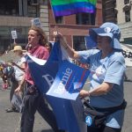 6/26/2016 - Bernie Sanders supporters marching in the New York City Pride March.
Photo by Javier Soriano/http://www.JavierSoriano.com/