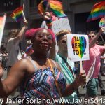 6/26/2016 - Bernie Sanders supporters marching in the New York City Pride March.
Photo by Javier Soriano/http://www.JavierSoriano.com/