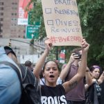 8/2/2016 - #ShutDownCityHallNYC demonstrators in Abolition Park ( City Hall Park). NYC.
Photo by Javier Soriano/http://www.JavierSoriano.com/