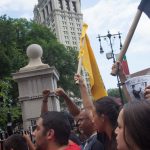 8/2/2016 - #ShutDownCityHallNYC protesters in Abolition Park ( City Hall Park). NYC.
Photo by Javier Soriano/http://www.JavierSoriano.com/