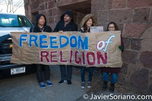 1/29/2017 Battery Park, NYC - People’s protectors in support of Muslims, refugees, immigrants. Photo by Javier Soriano/www.JavierSoriano.com