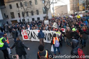 1/29/2017 Battery Park, NYC - People’s protectors in support of Muslims, refugees, immigrants. Photo by Javier Soriano/www.JavierSoriano.com