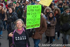 1/29/2017 Battery Park, NYC - People’s protectors in support of Muslims, refugees, immigrants. Photo by Javier Soriano/www.JavierSoriano.com