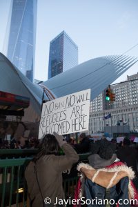 1/29/2017 Battery Park, NYC - People’s protectors in support of Muslims, refugees, immigrants. Photo by Javier Soriano/www.JavierSoriano.com