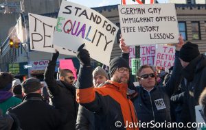 2/4/2017 NYC - LGBT Solidarity Rally at Stonewall Inn in support of immigrants, refugees, Muslims, ALL. Photo by Javier Soriano/www.JavierSoriano.com