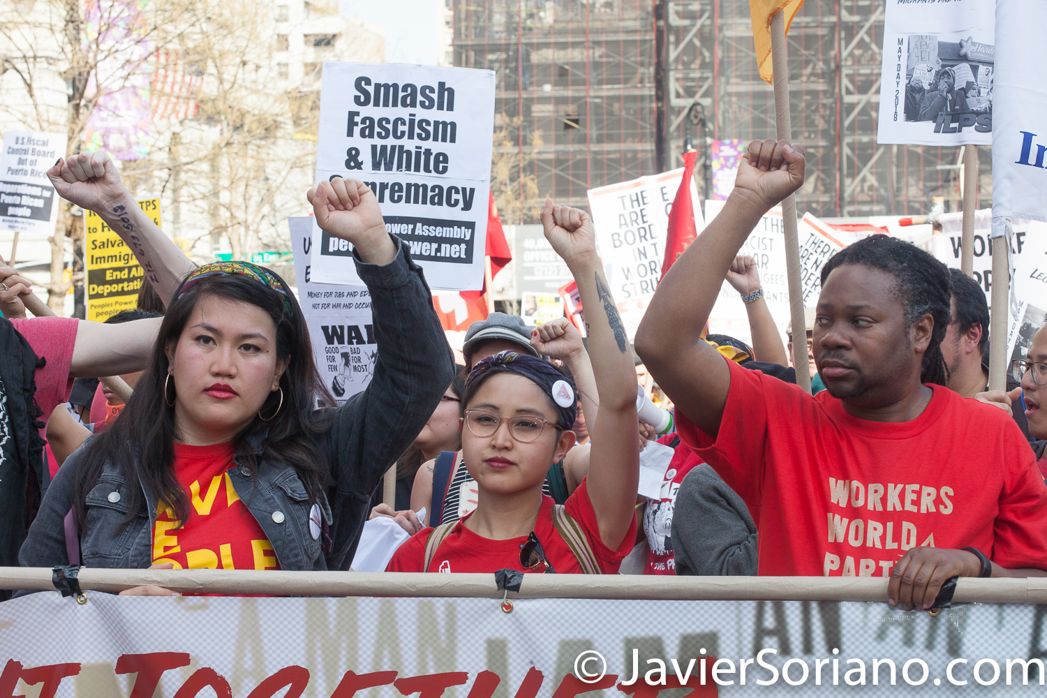 5/1/2018. Union Square, Manhattan. New York City – International Workers’ Day or May Day. Photo by Javier Soriano/www.JavierSoriano.com