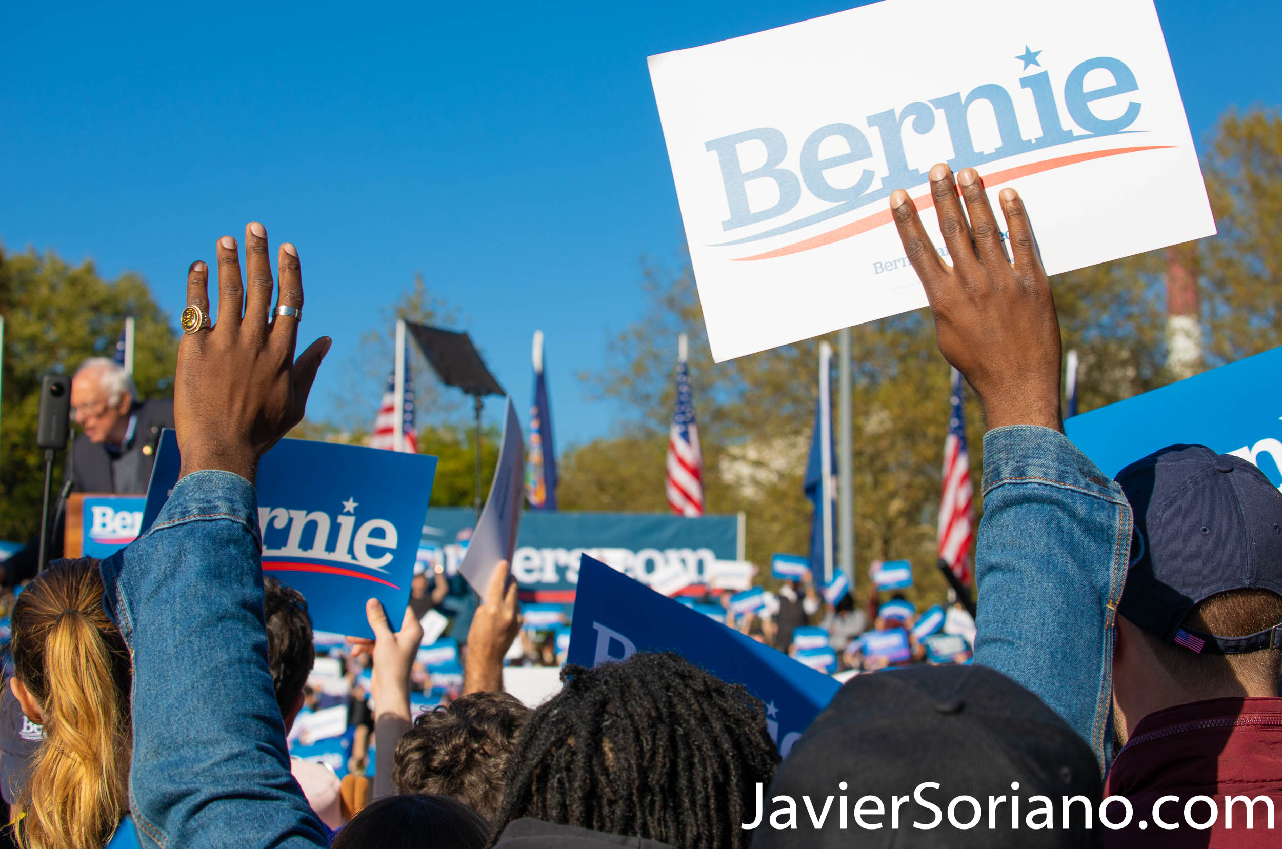 Saturday, October 19, 2019. Queens, New York City - Bernie Sanders had a rally in Queens today. Almost 26 thousand people attended the event. Photo by Javier Soriano/www.JavierSoriano.com