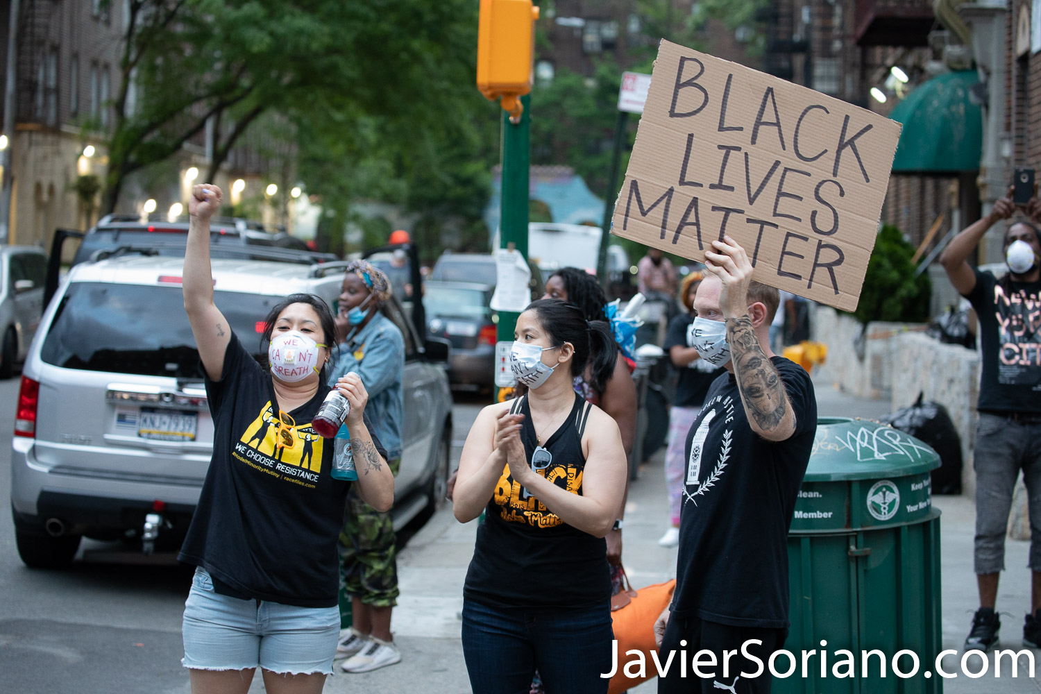 Saturday, May 30, 2020. Brooklyn, New York City - March in Flatbush to demand justice for George Floyd. Residents in the area support the mach and demand justice for George Floyd. Photo by Javier Soriano/www.JavierSoriano.com
