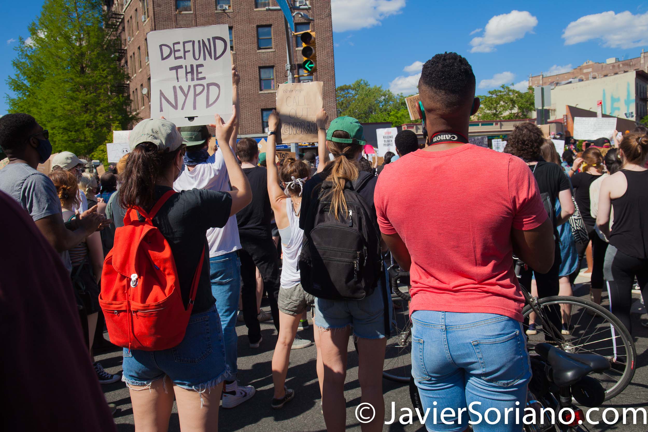 Saturday, May 30, 2020. Brooklyn, New York City - Rally in Flatbush to demand justice for George Floyd. Photo by Javier Soriano/www.JavierSoriano.com